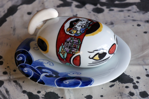 福猫香ルームフレグランス “大黒” 伊万里ハンドカラーリング　FUKUCAT Room Fragrance “DAIKOKU - Imari Hand Coloring”